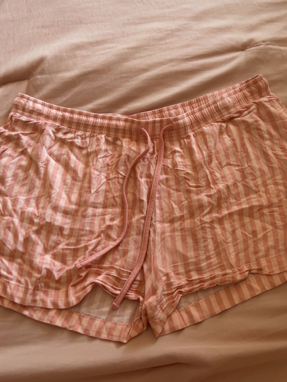 Serra Pink & White Striped Sleep Shorts